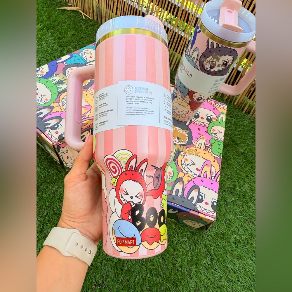 Stanley x LOVESHACKFANCY x THE MONSTERS LABUBU Q H2.0 Tumbler 40oz Gift Box